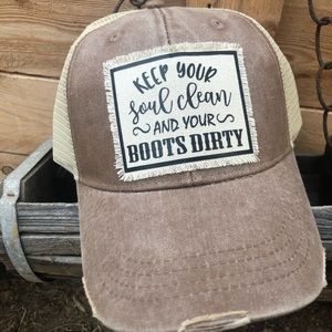 Keep your soul clean and boots dirty. SnapBack structured hat